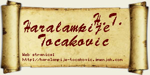 Haralampije Točaković vizit kartica